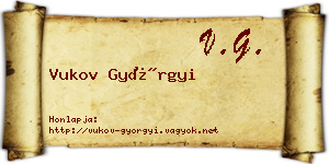 Vukov Györgyi névjegykártya